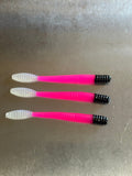 3.5" Hot Pink/Black Worm (8 - Pack)